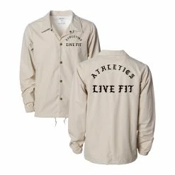 LVFT Iron Athletics Collared Coach Jacket - Khaki/Black OUTERWEAR