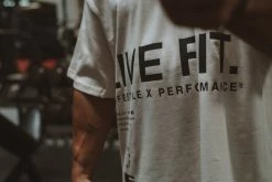 Live Fit. Apparel Urban Pump Tee - Ivory / Black TOPS
