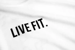 Live Fit. Apparel TOPS Vector Rash Guard - White / Black