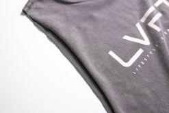 Live Fit. Apparel Raw Vintage Cut Off Tees V2 - Zinc