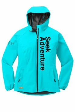 Deals Live Fit. Apparel Store 9 LVFT Ladies Weatherproof Jacket - Turquoise