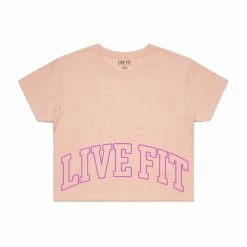 LVFT Letterman Crop Tee - Bubblegum