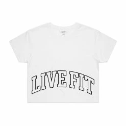 LVFT Letterman Crop Tee - White