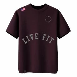 LVFT Heavyweight Short Sleeve Crewneck - Maroon/Grey
