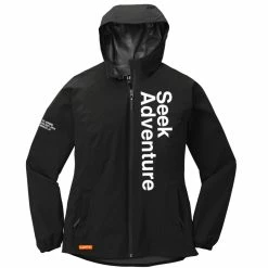 Deals Live Fit. Apparel Store 7 LVFT OUTERWEAR Ladies Weatherproof Jacket - Black/White