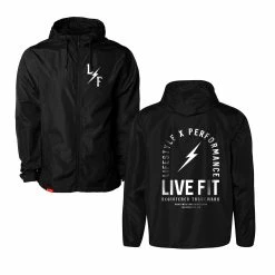 Live Fit. Apparel RT Bolt Windbreaker - Black OUTERWEAR