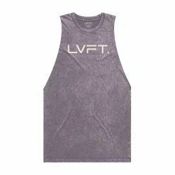 Live Fit. Apparel Raw Vintage Cut Off Tees V2 - Zinc