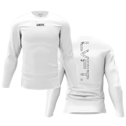 Live Fit. Apparel TOPS Vector Rash Guard - White / Black