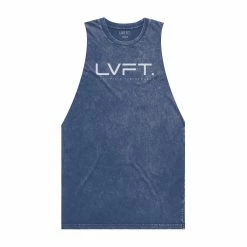 Live Fit. Apparel Raw Vintage Cut Off Tees V2 - Denim