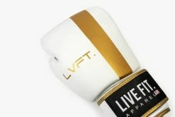 LVFT Thai Boxing Gloves - White/Gold TRAINING EQUIPMENT