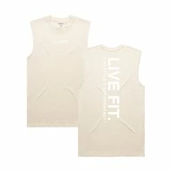 LVFT Urban Muscle Tank - Ivory/White TOPS