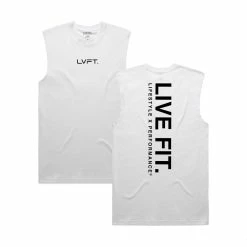 LVFT Urban Muscle Tank - White/Black TOPS