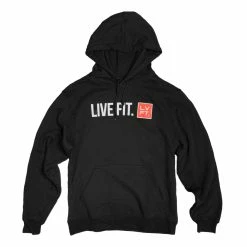 LVFT Stacked Womens Hoodie - Black/Infrared OUTERWEAR